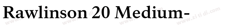 Rawlinson 20 Medium字体转换
